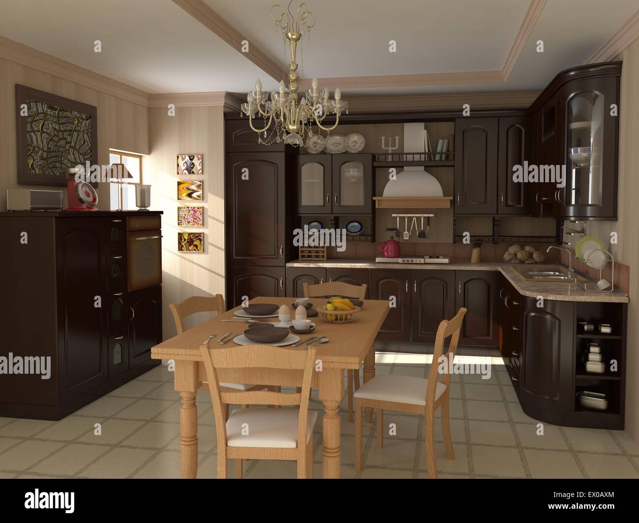 Set Rendering Kitchen Photorealistic kitchen render hi-res stock photography and images - Alamy