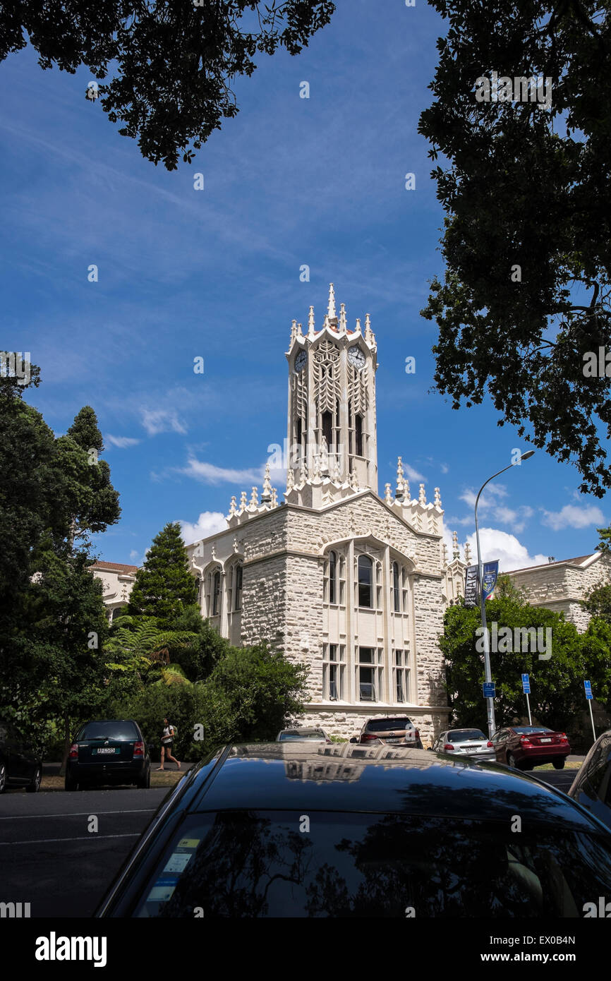 The Clocktower, arts and commerce building, at Auckland university, New