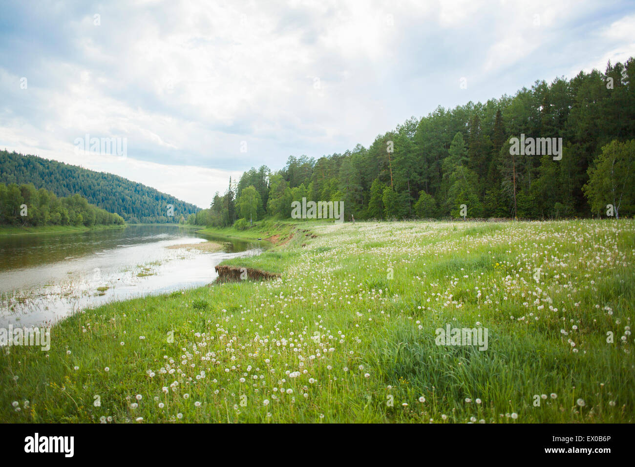 View Of River Valley And Forest Sarsy Village Sverdlovsk Oblast Russia Stock Photo Alamy