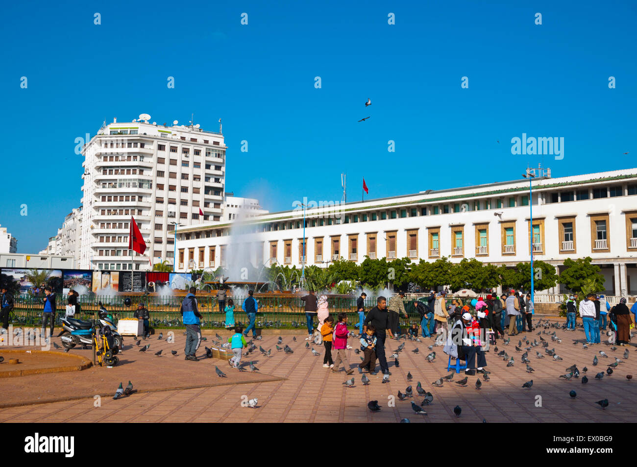 Place Mohammed V, Ville Nouvelle, Casablanca, Atlantic coast, Morocco, northern Africa Stock Photo