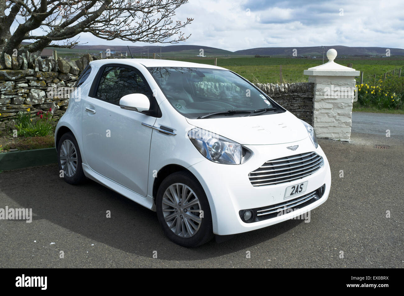 Dh Aston Martin Car Uk White Small Car Aston Martin Cygnet Stock Photo -  Alamy