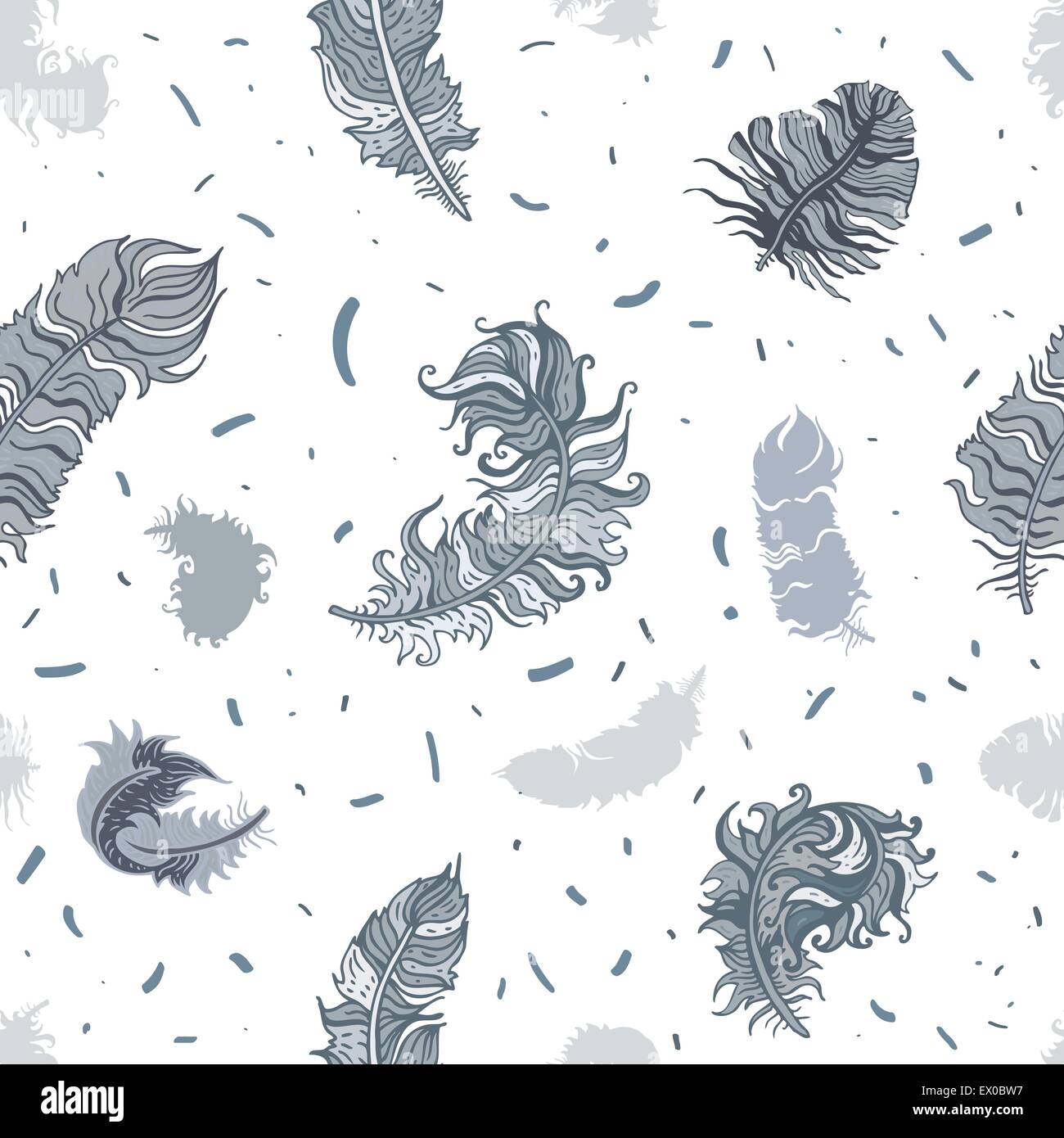 Feathers. Seamless pattern Stock Vector Image & Art - Alamy