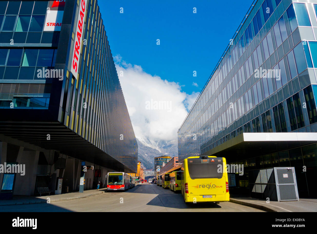 Busbahnhof, long distance bus station, next to Hauptbahnhof, Innsbruck ...