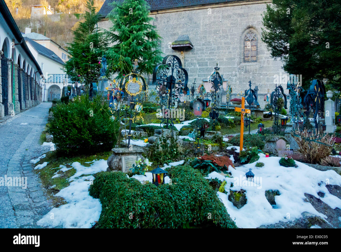 Petersfriedhof, graveyard, Altstadt, old town, Salzburg, Austria Stock Photo