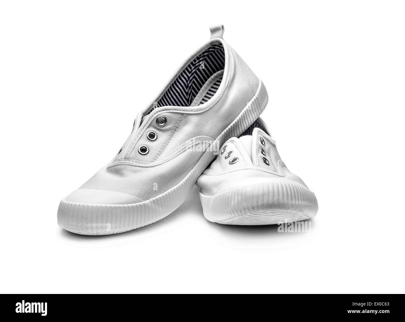 White sneakers Stock Photo