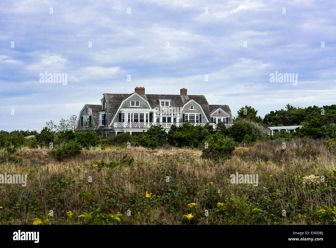 Stately homes, South Beach, Martha's Vineyard, Massachusetts, USA Stock