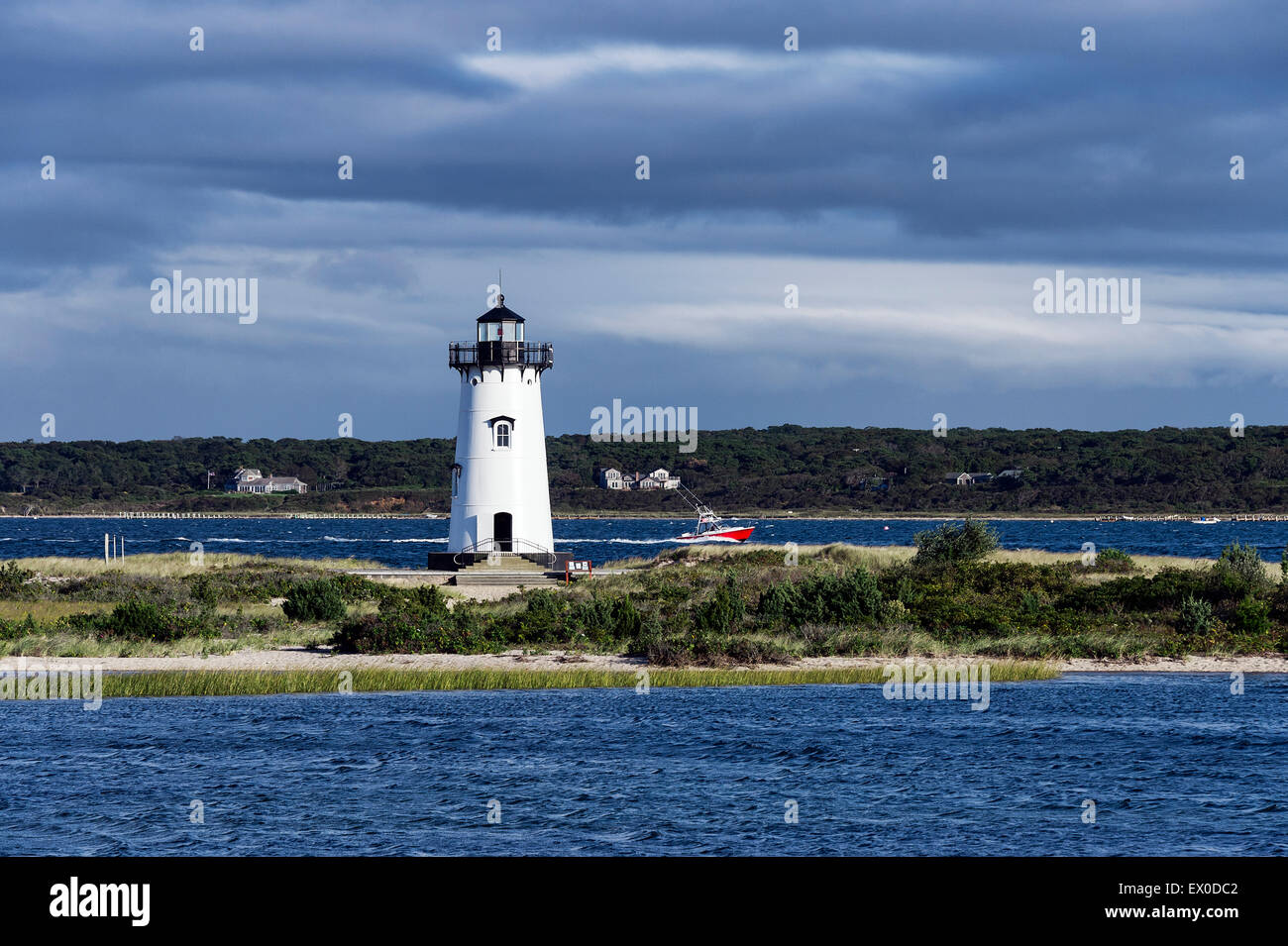 Edgartown Lighthouse, Martha's Vineyard, Massachusetts, USA Stock Photo