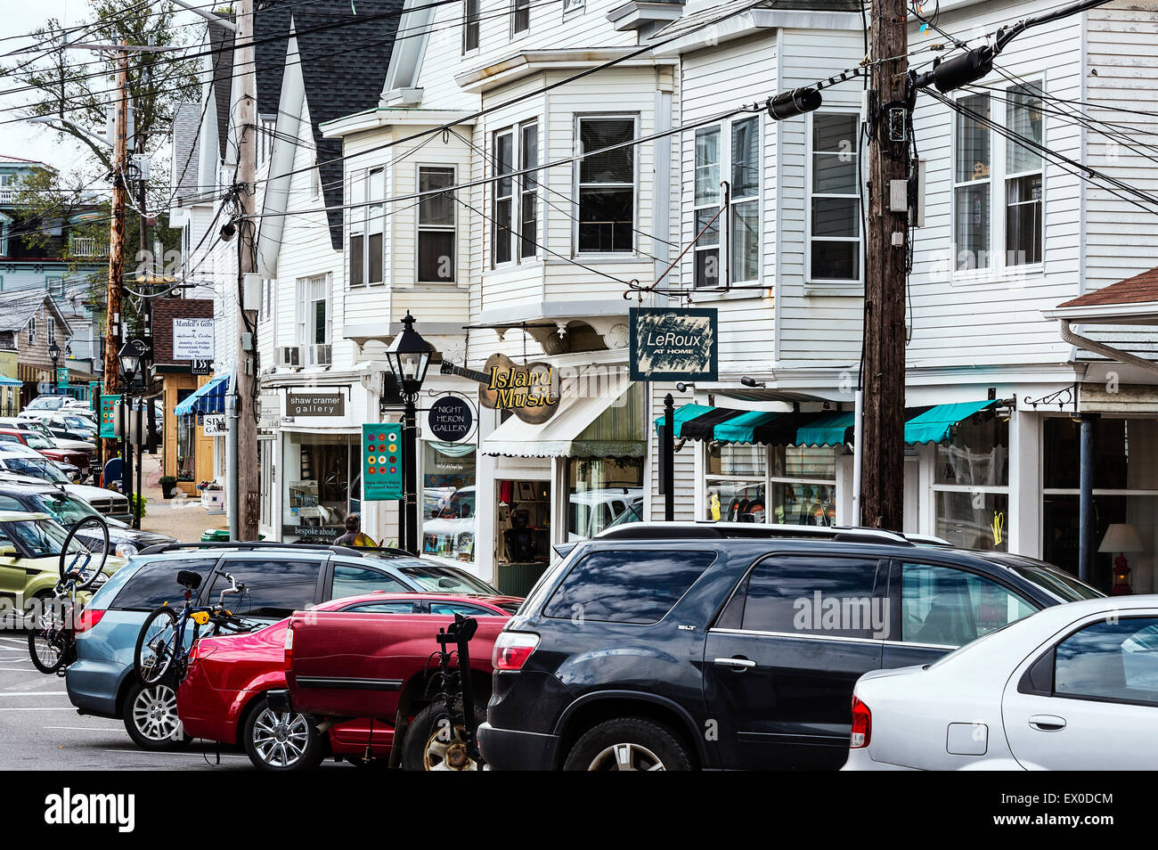Downtown Vineyard Haven, Matha's Vineyard, Massachusetts, USA Stock