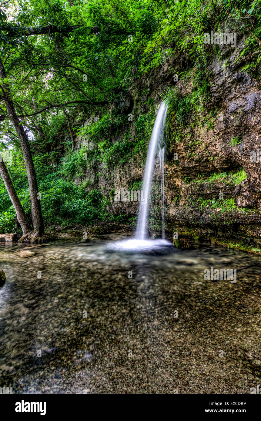 Spring waterfall Stock Photo