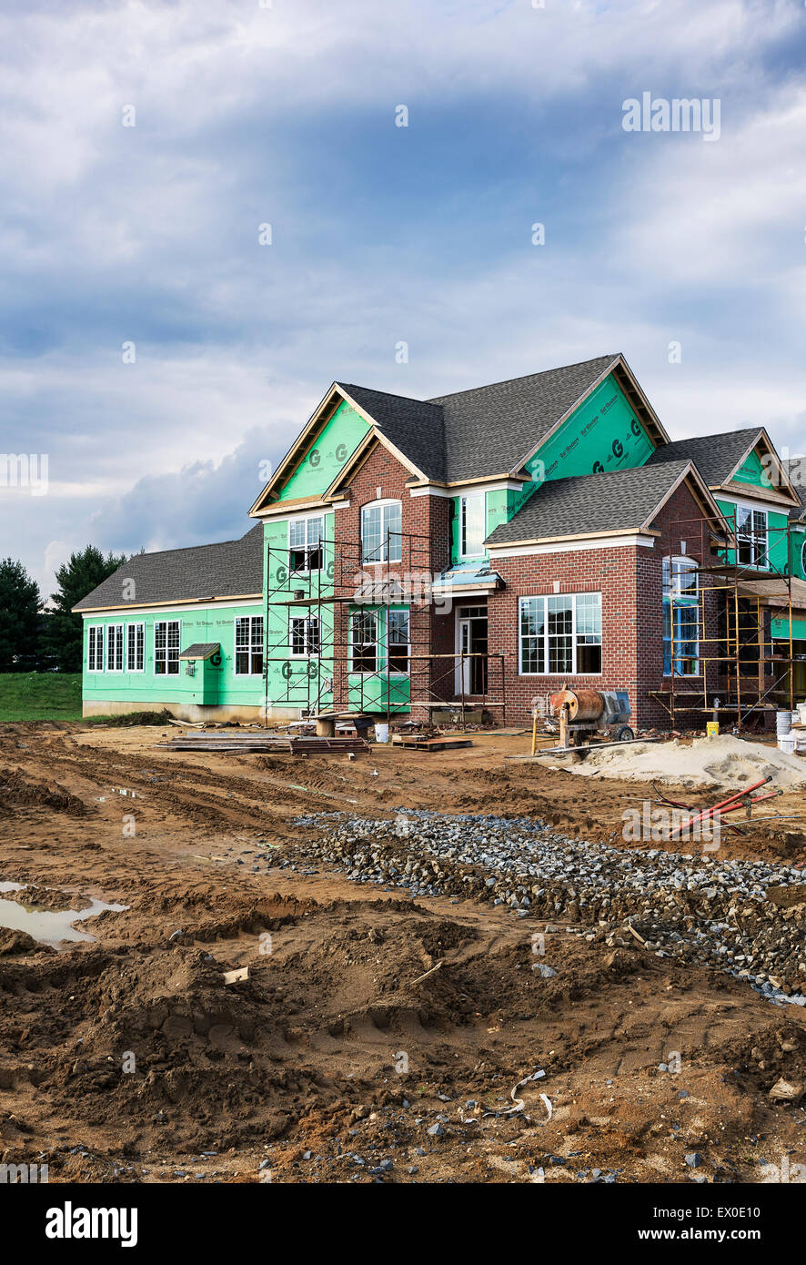 New home construction, New Jersey, USA Stock Photo Alamy