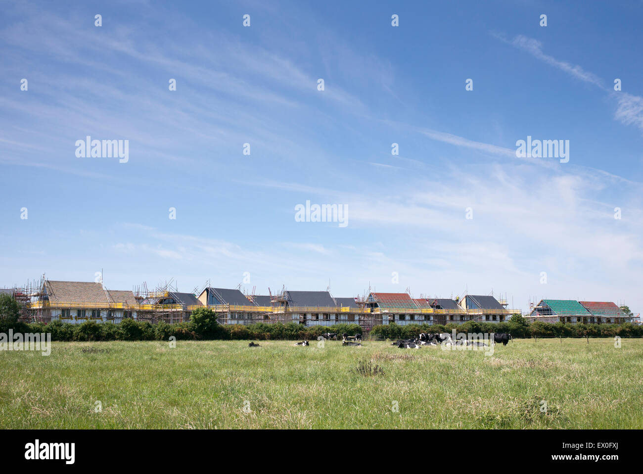 Eco Town Construction in North West Bicester, Oxfordshire, England Stock Photo