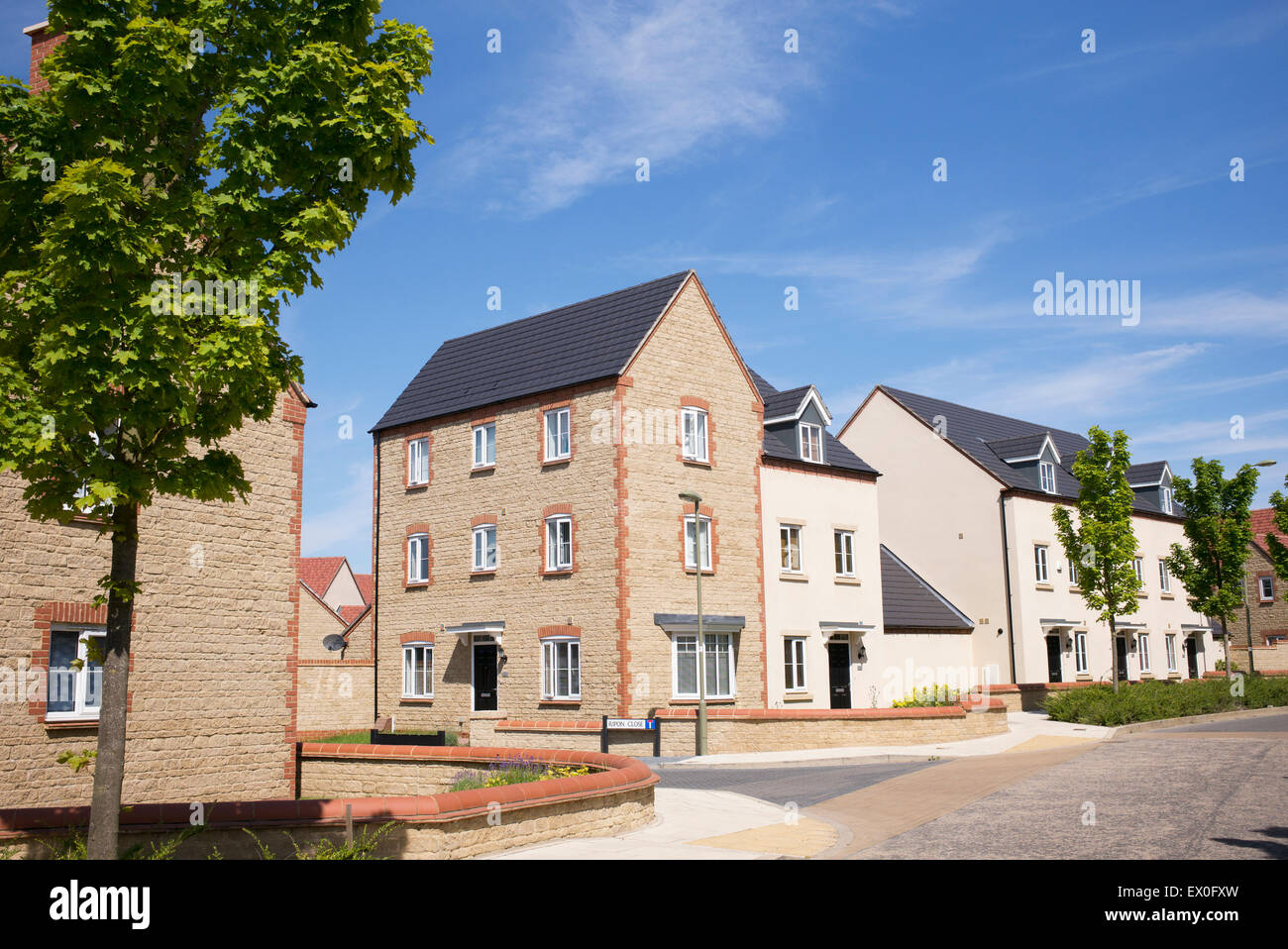 Modern housing development, Kingsmere, Bicester, Oxfordshire, England