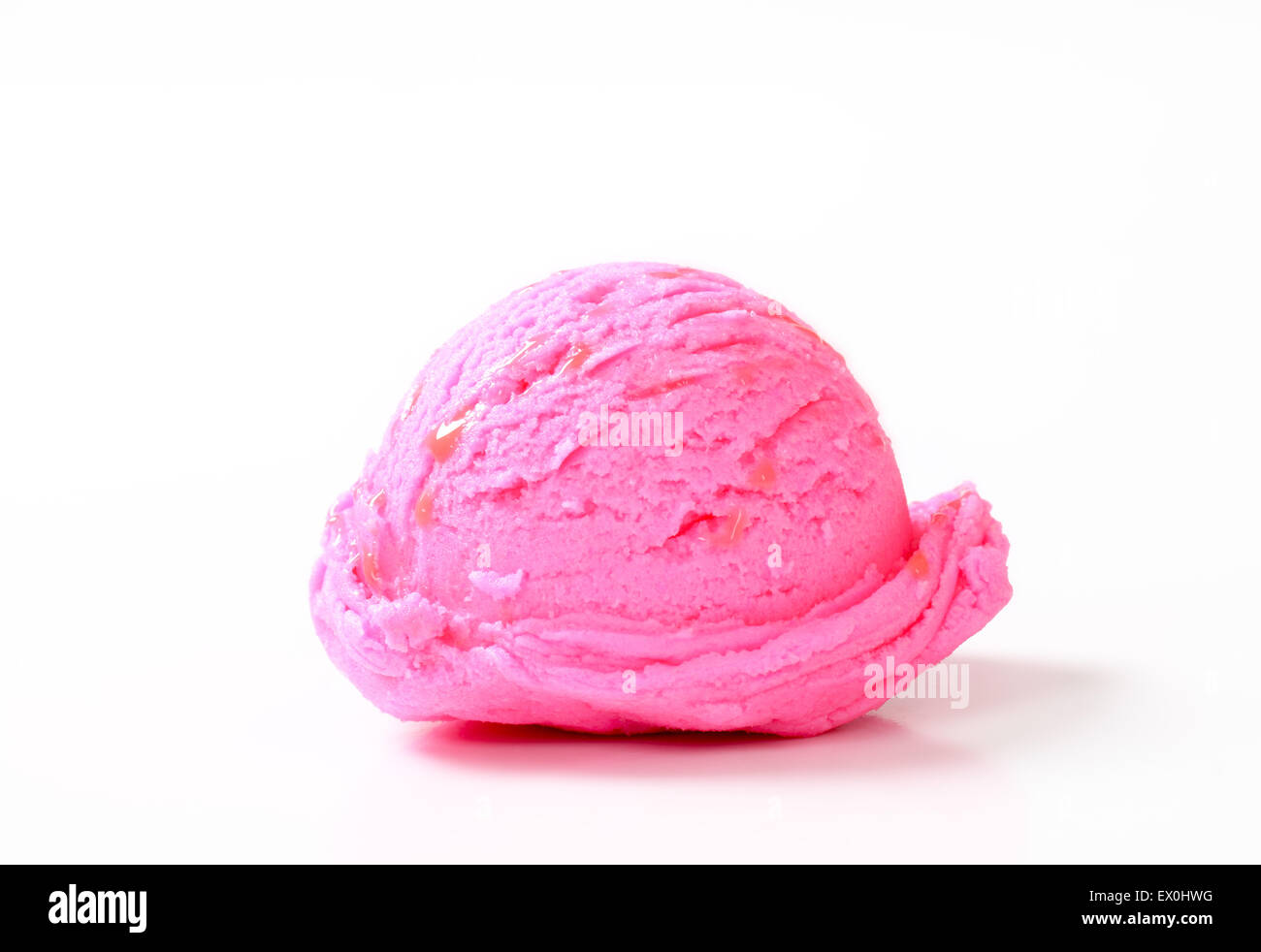 Scoop of pink ice cream - studio shot Stock Photo