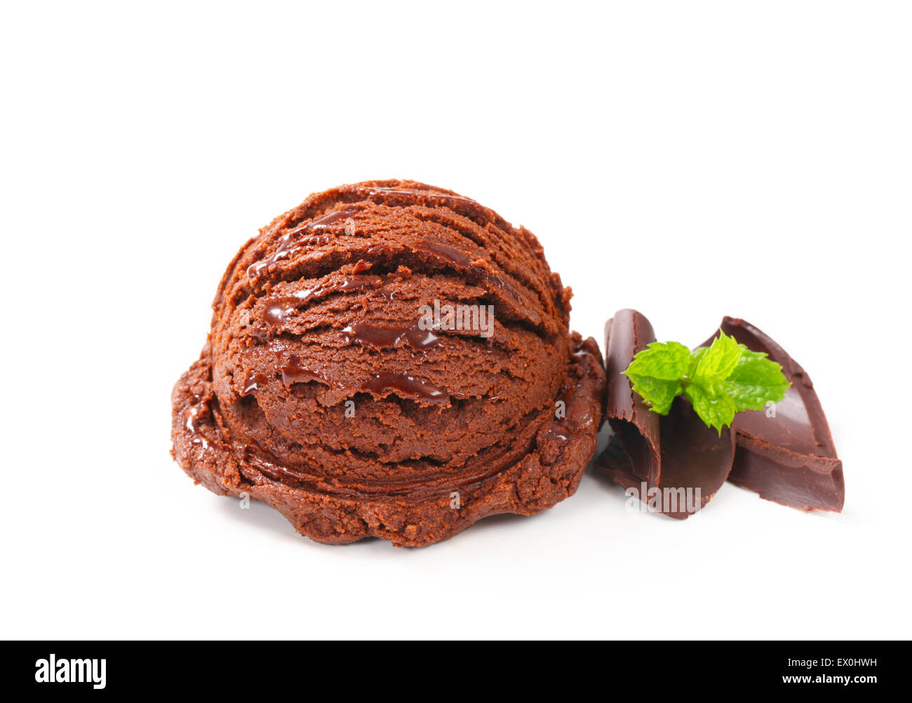 Scoop of chocolate ice cream Stock Photo - Alamy