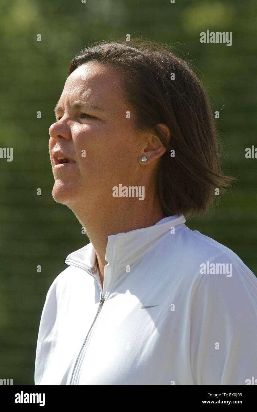 Wimbledon, London, UK. 03rd July, 2015. Former Wimbledon Ladies singles champion Lindsay Davenport (USA) at Wimbledon Credit:  amer ghazzal/Alamy Live News Stock Photo