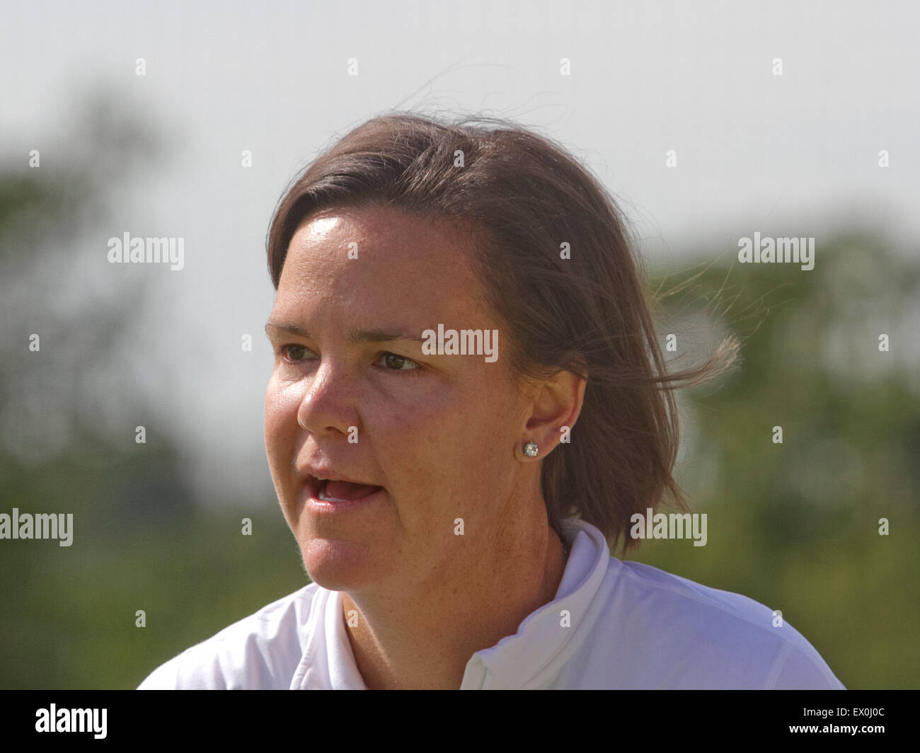 Wimbledon, London, UK. 03rd July, 2015. Former Ladies singles champion Lindsay Davenport (USA)at Wimbledon Credit:  amer ghazzal/Alamy Live News Stock Photo