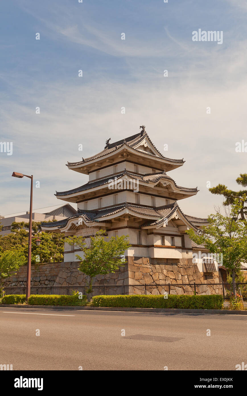 Kitanomaru Tsukimi Yagura (Moon viewing) Turret (circa 1676) of Takamatsu castle, Shikoku Island, Japan Stock Photo