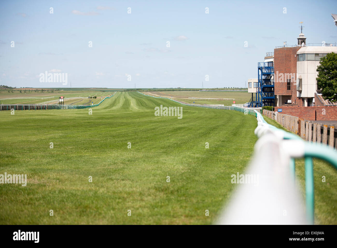 The Rowley Mile, Newmarket, Racecourse, Suffolk, UK Stock Photo