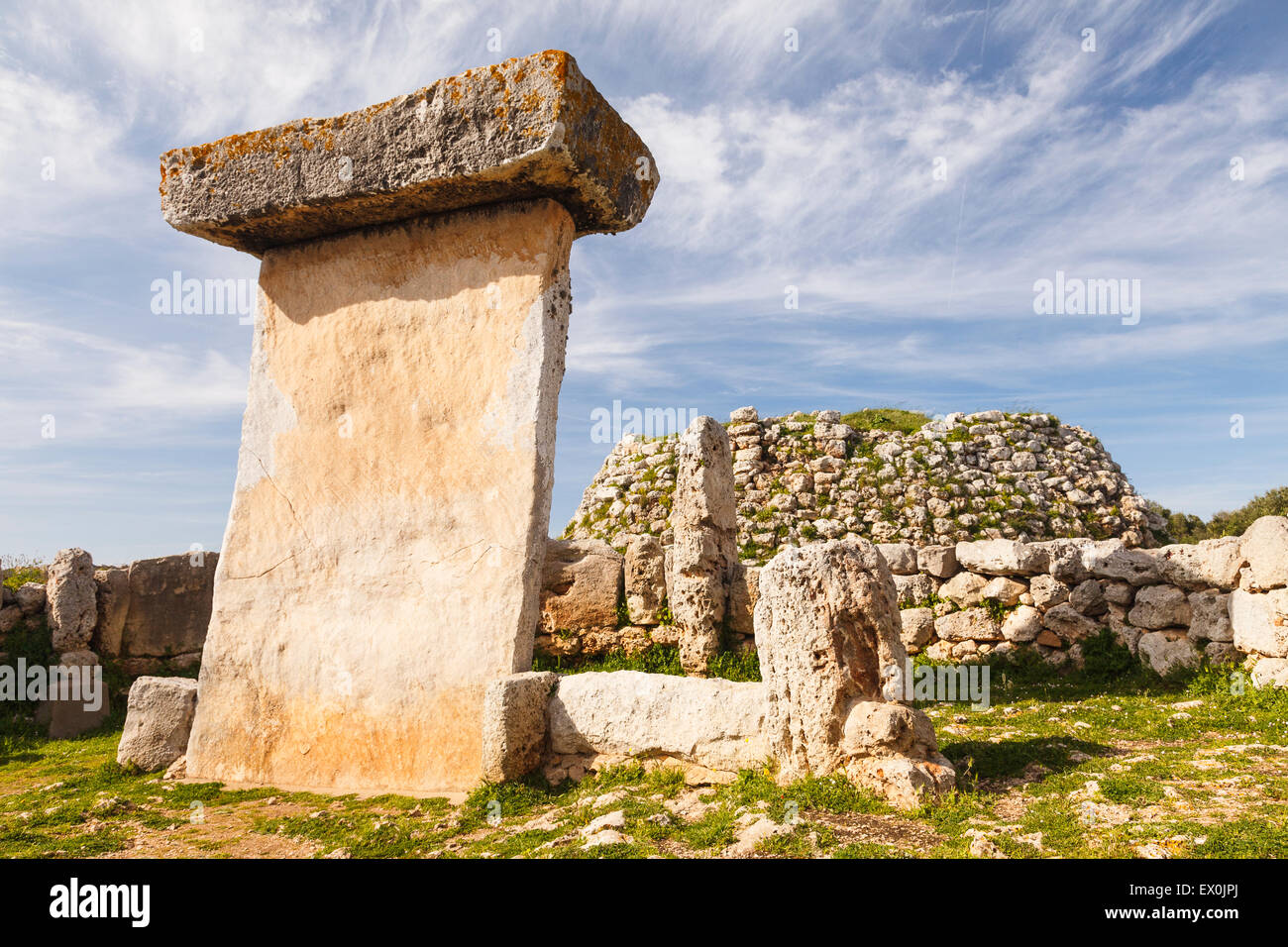 Trepuc. Talayotic settlement.  Minorca. Balearics islands. Spain. Europe Stock Photo