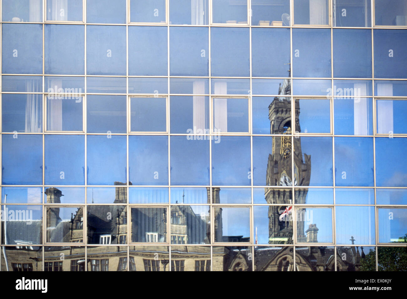 Window reflections, Bradford, Yorkshire, England Stock Photo Alamy