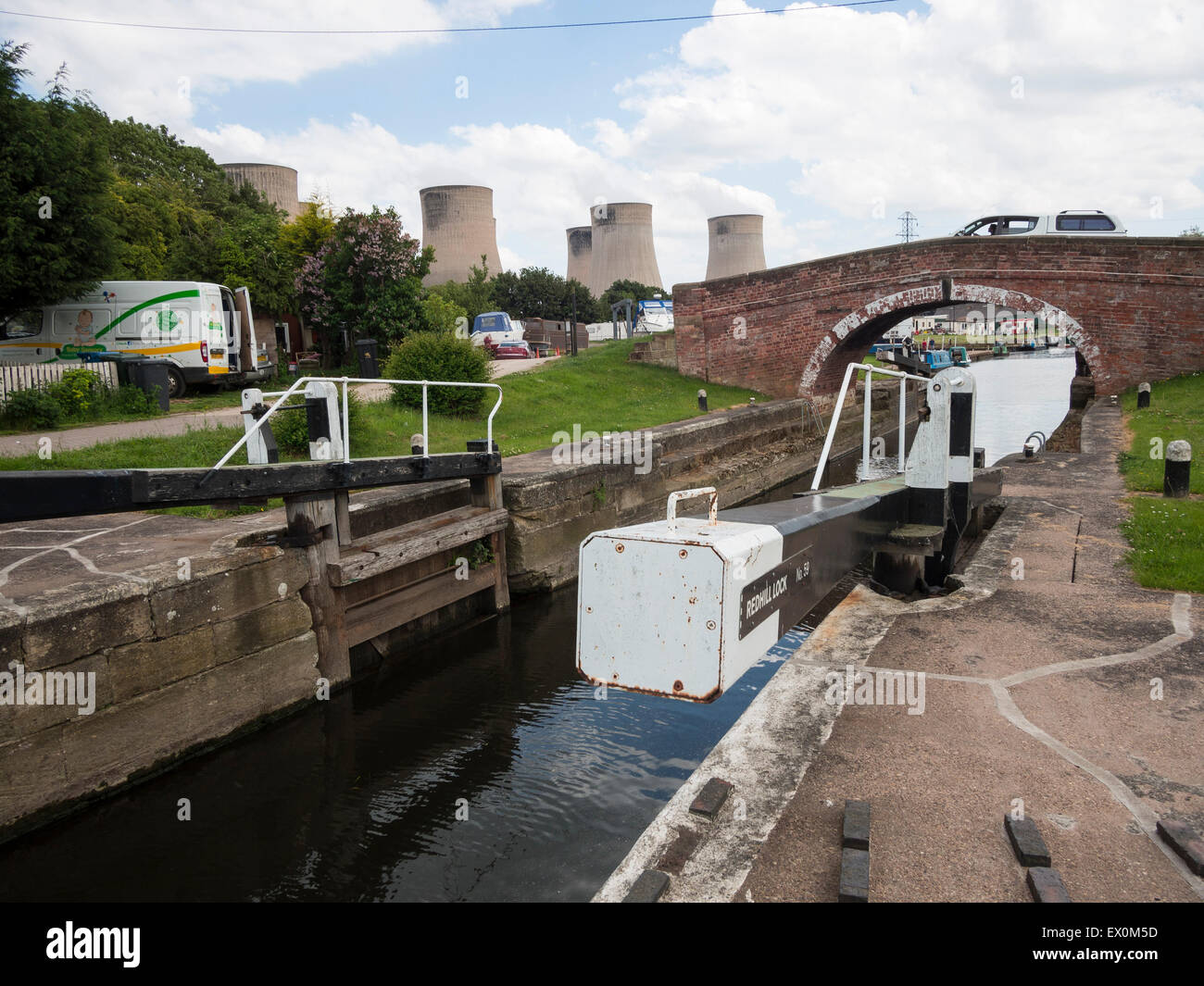 Redhill Lock on The River Soar, Leicestershire,Britain. Stock Photo