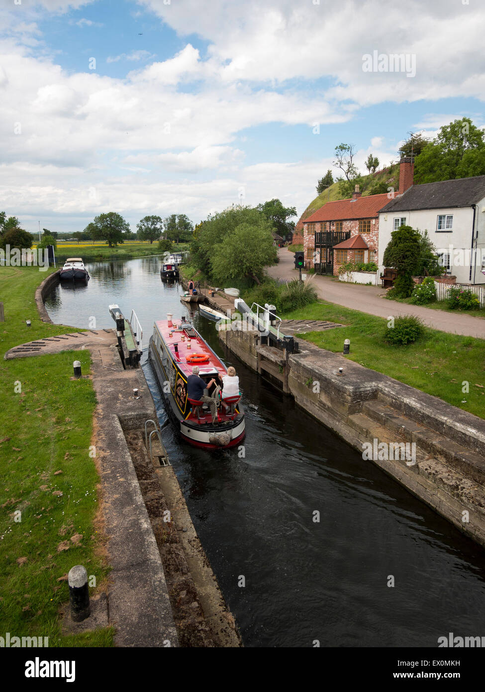 Redhill Lock on The River Soar, Leicestershire,Britain. Stock Photo