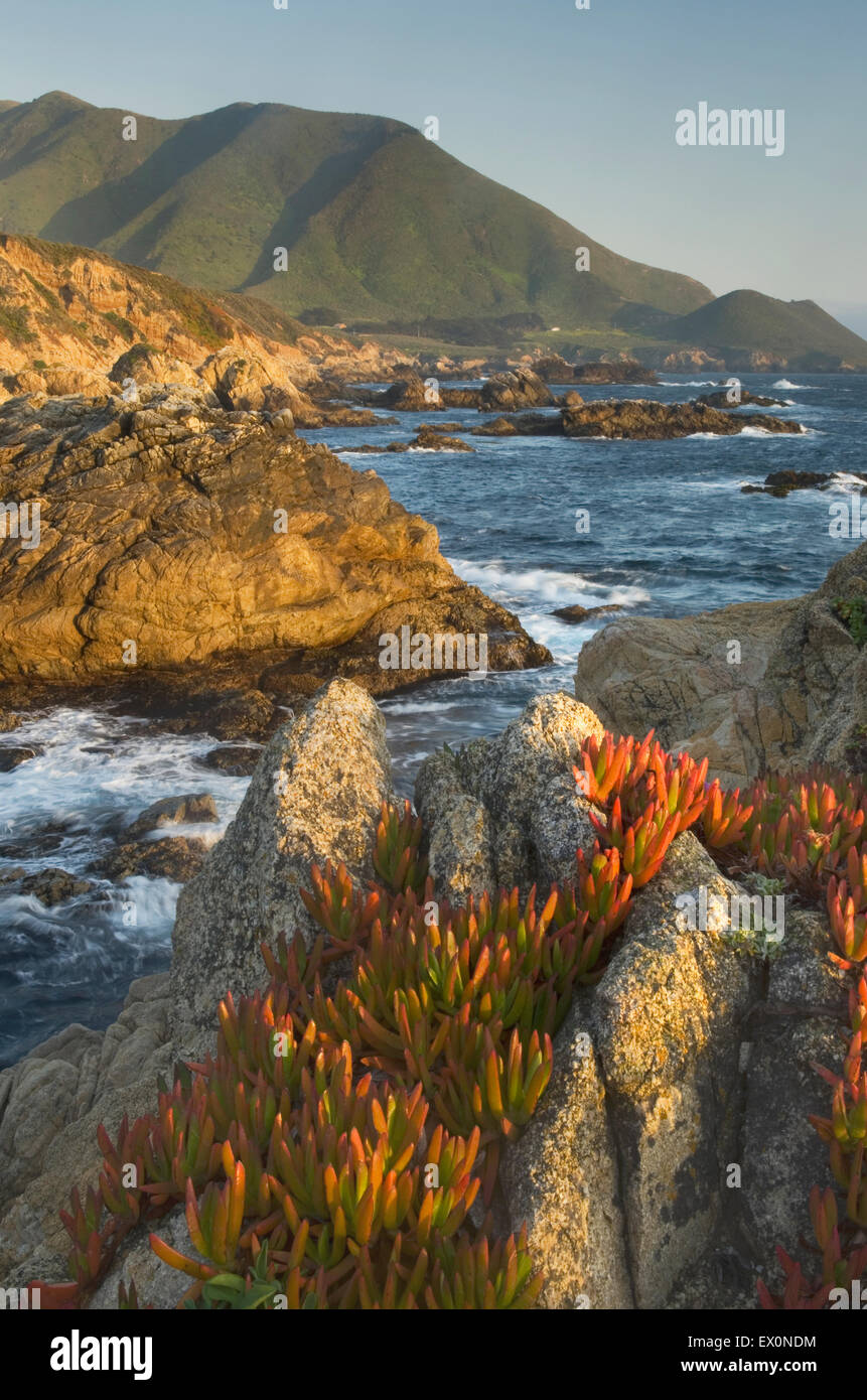 Rugged coast of Big Sur from Garrapata State Park California Stock Photo