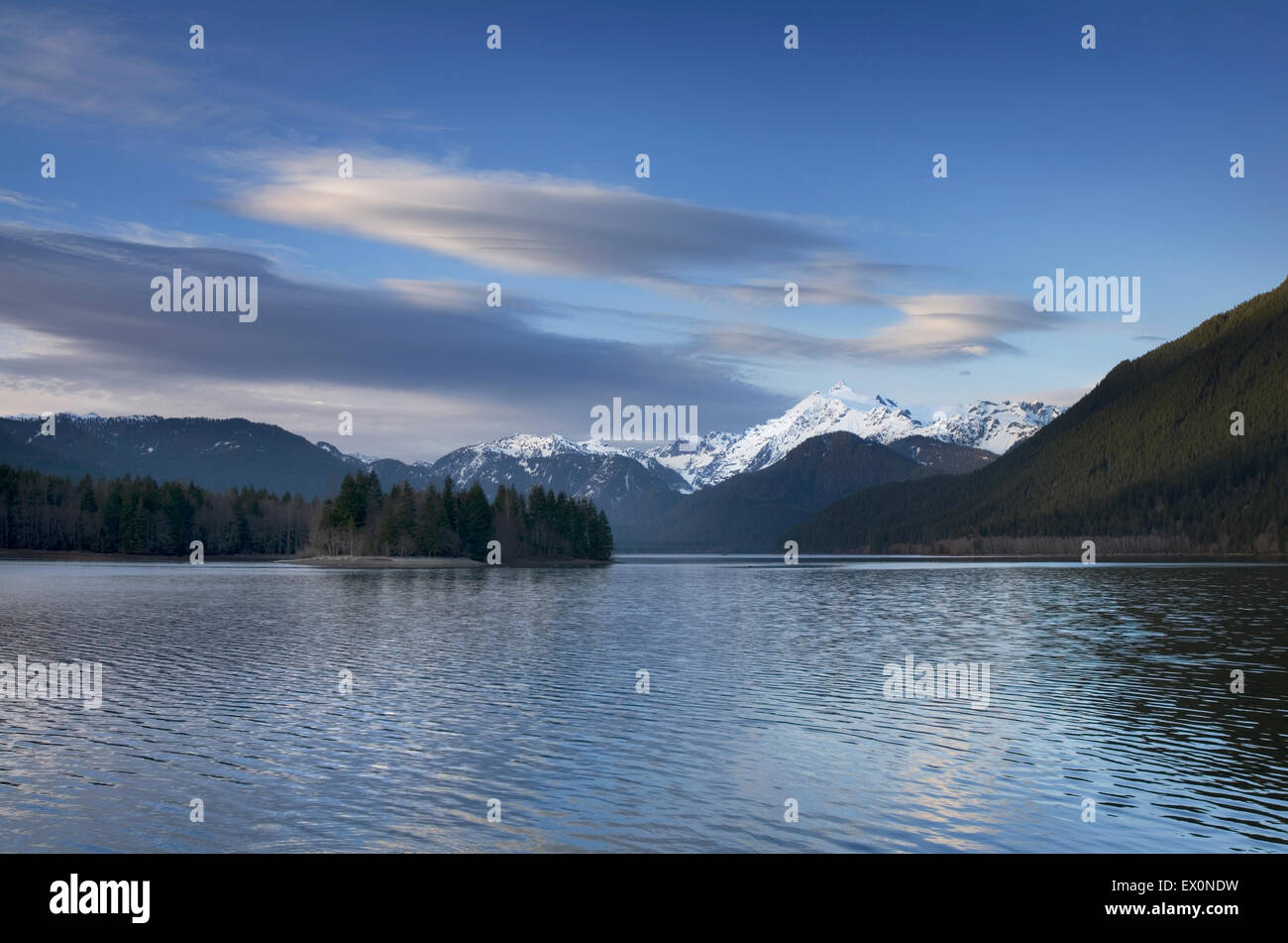 Mount Shuksan as seen from Baker Lake, North Cascades Washington Stock ...