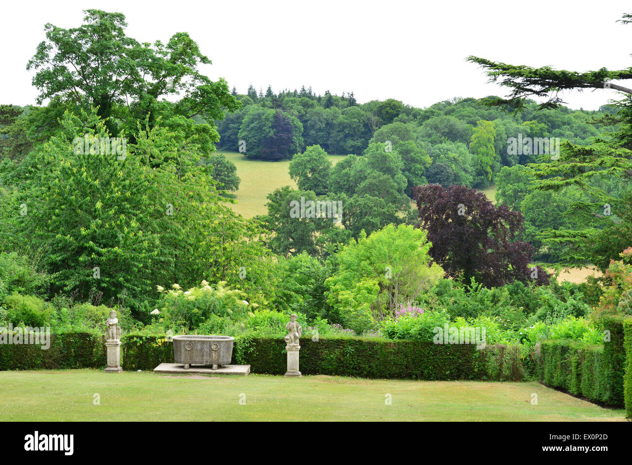 English country estate in Surrey in England. Stock Photo