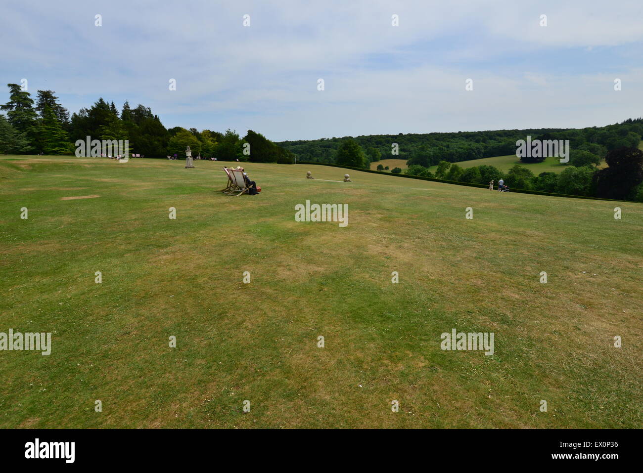 The rolling hills and English Countryside in Summer Stock Photo