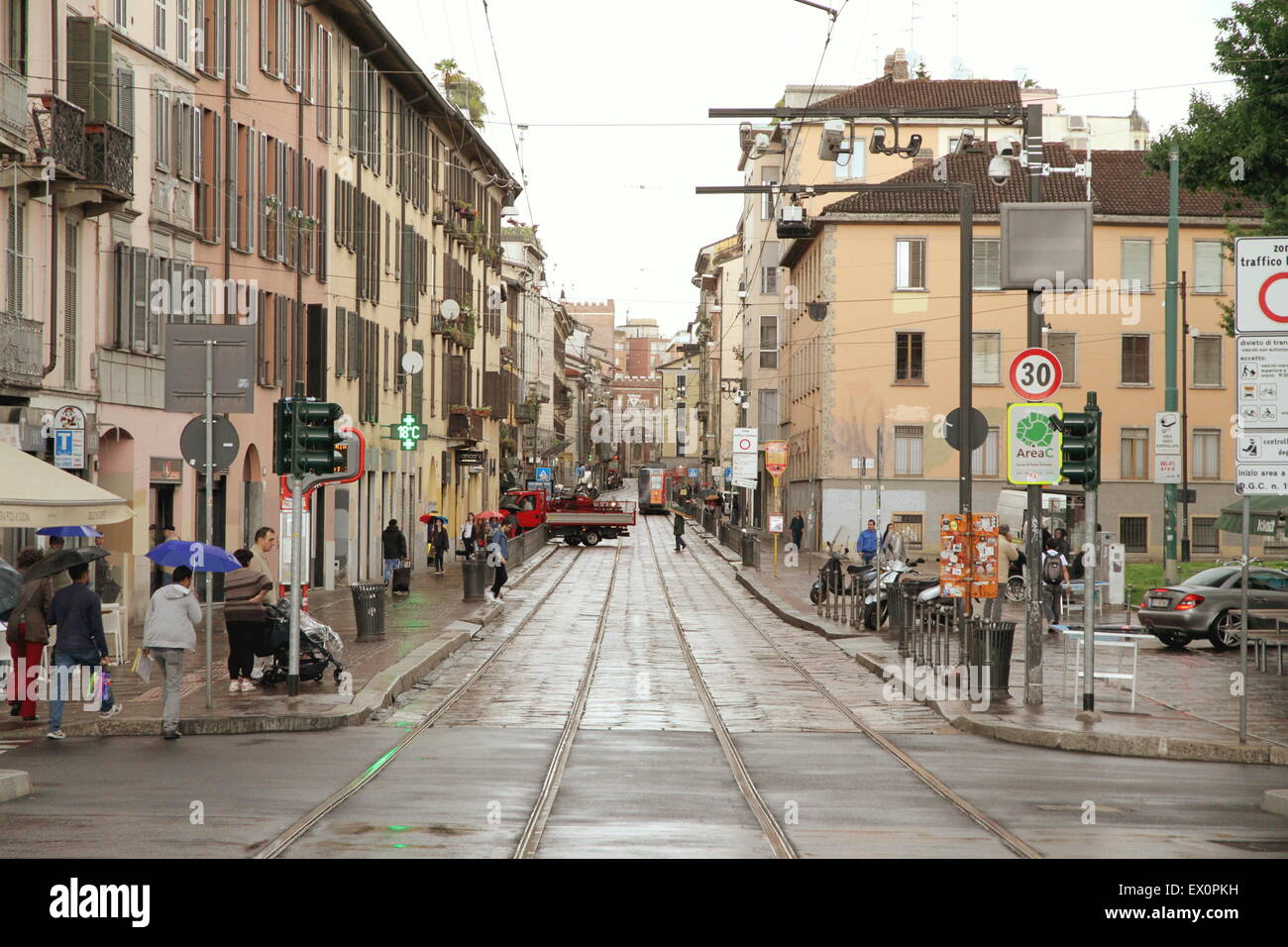 Milano in the rain hi-res stock photography and images - Alamy