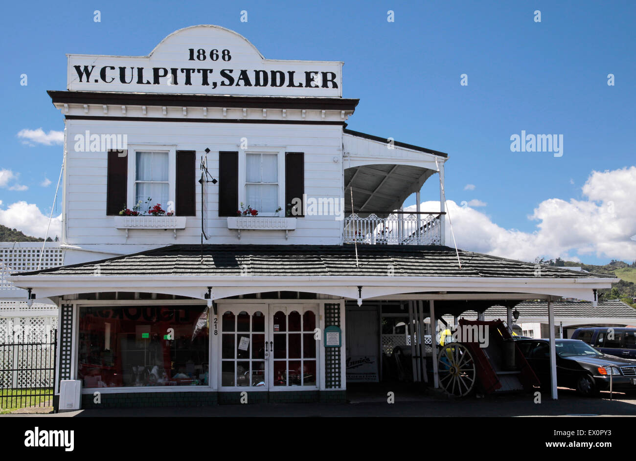 Old town of Thames, Coromandel-Peninsula, New Zealand Stock Photo