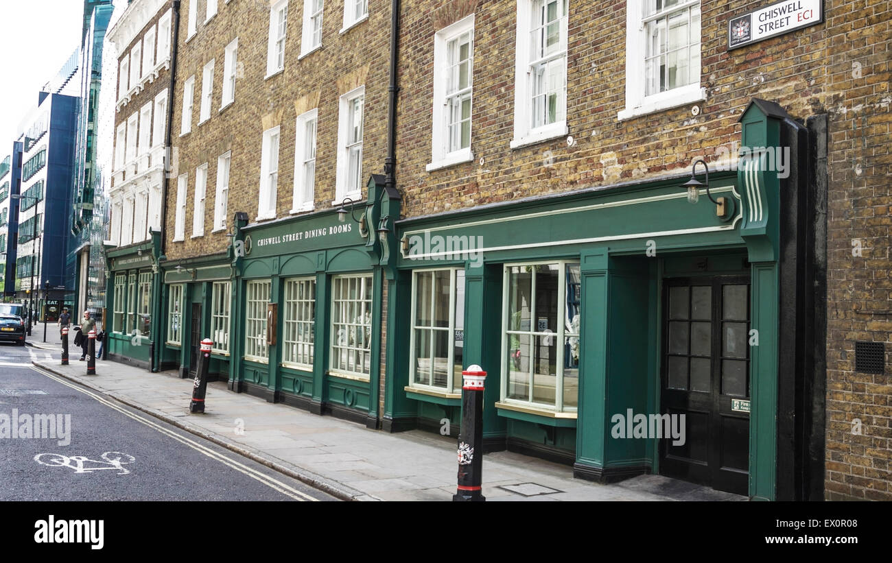 Chiswell Street Dining Rooms London Ec1 Uk Stock Photo