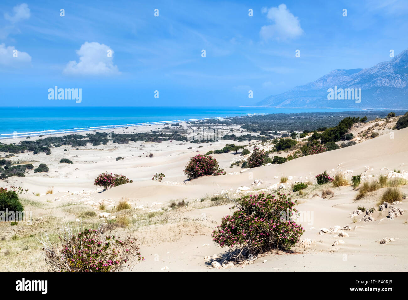 Patara beach, Lycia, Kalkan, Antalya, Turkey Stock Photo