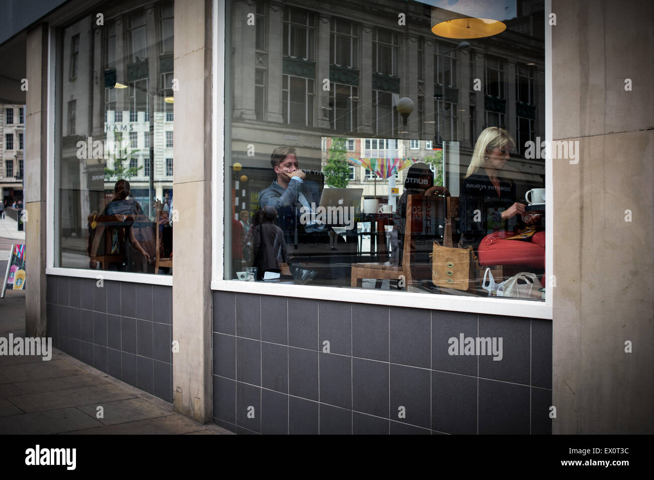 Coffee Bar Nottingham City Center Stock Photo Alamy