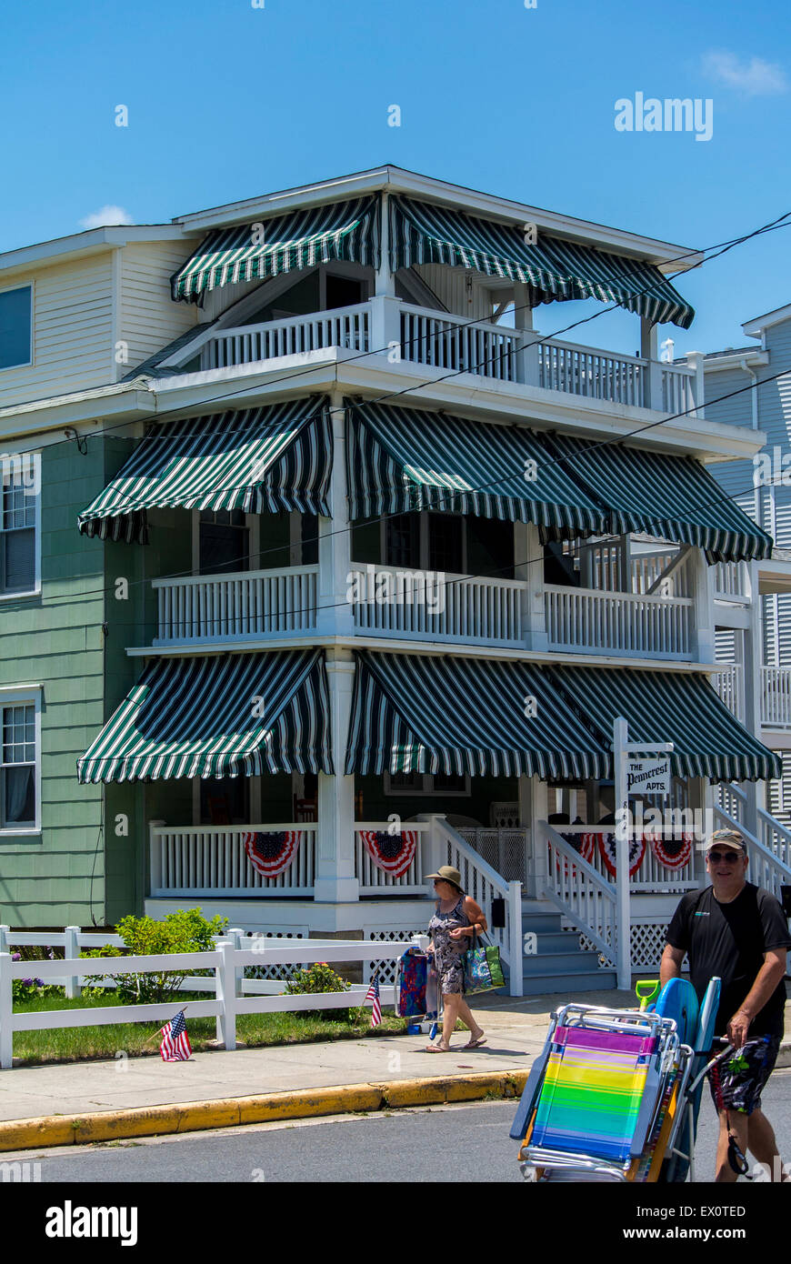 Ocean City, NJ, USA, Street Scenes, Resort Town, MultiFamily Wooden