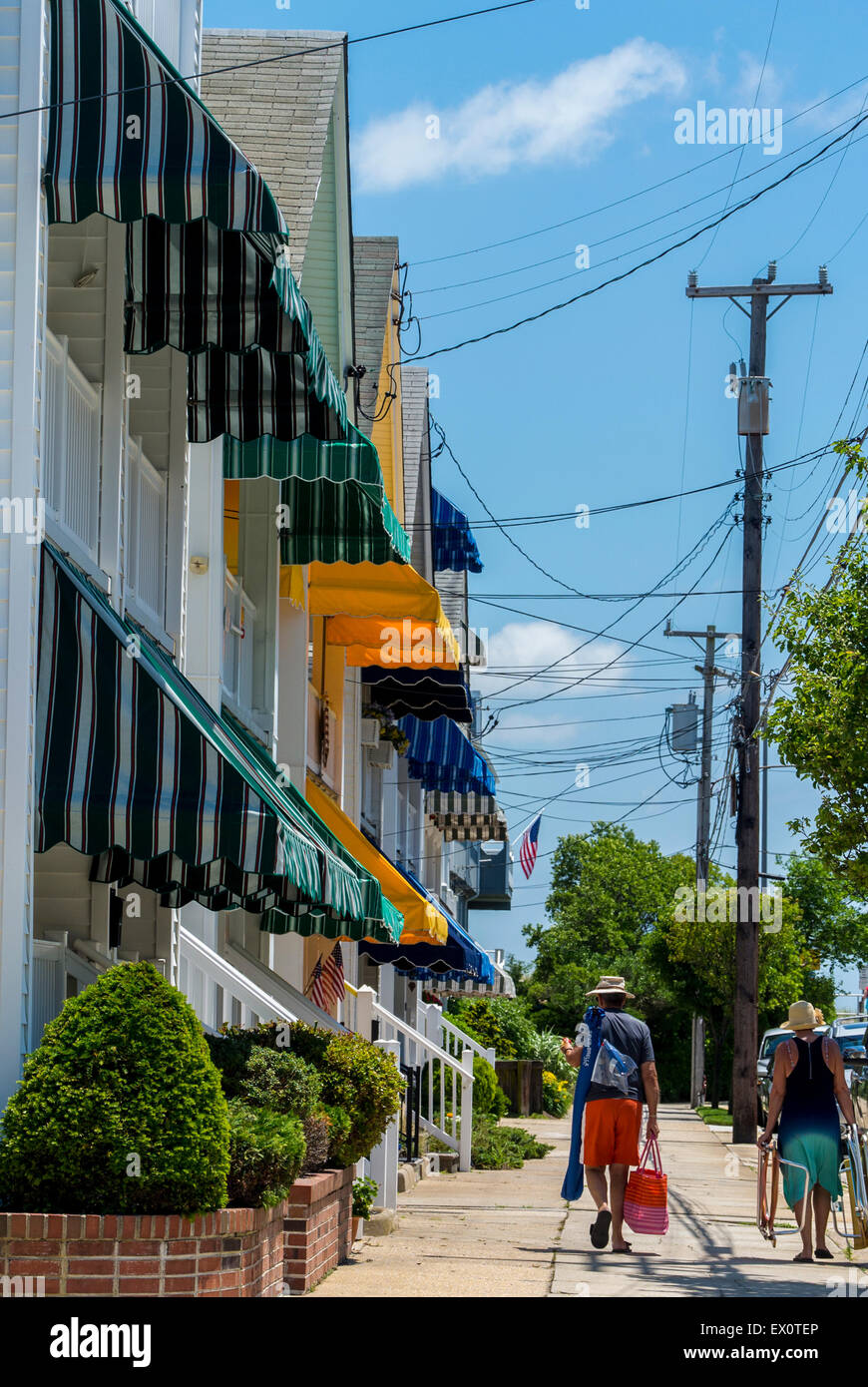 Ocean City, NJ, USA, Street Scenes, Private Wooden Houses Lined up with