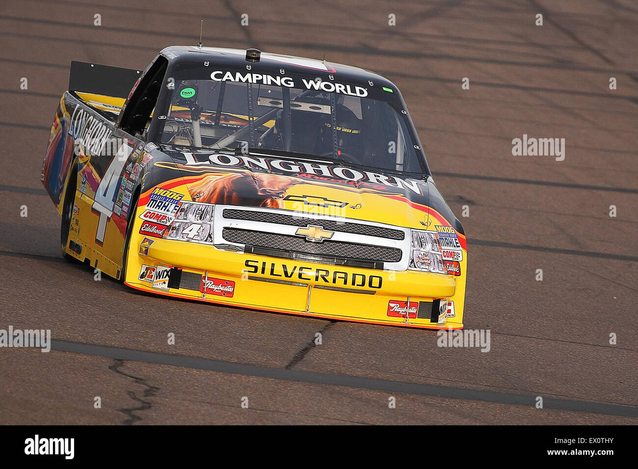 AVONDALE, AZ - NOV. 12: Kevin Harvick (4) takes laps in a practice session for the NASCAR Camping World Truck Series Stock Photo