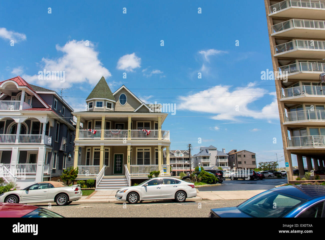 Ocean City, NJ, USA, Wooden Resort Homes, Street Scenes