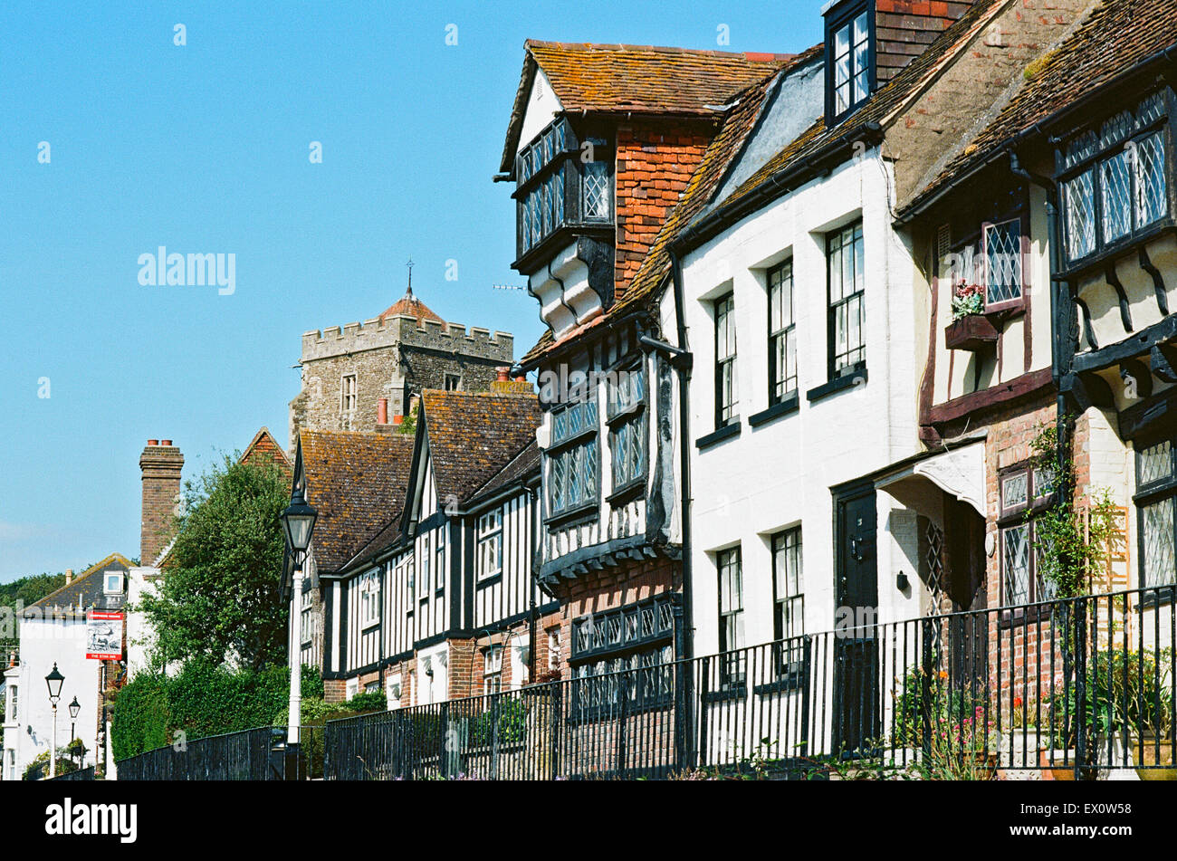 All Saints Street in Hastings Old Town, East Sussex, South East England Stock Photo