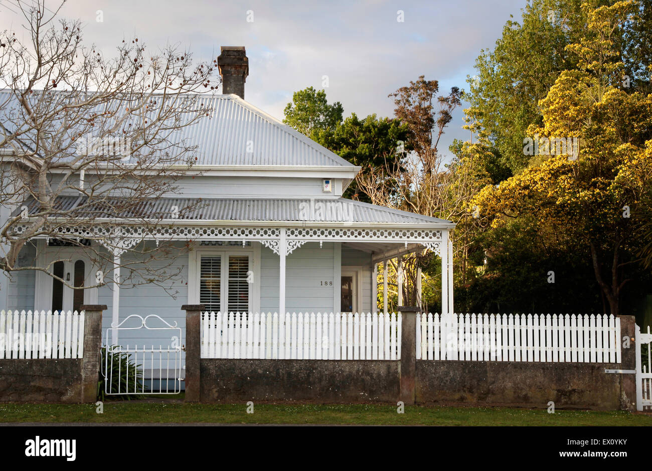 Historic house in Coromandel town, New Zealand Stock Photo Alamy