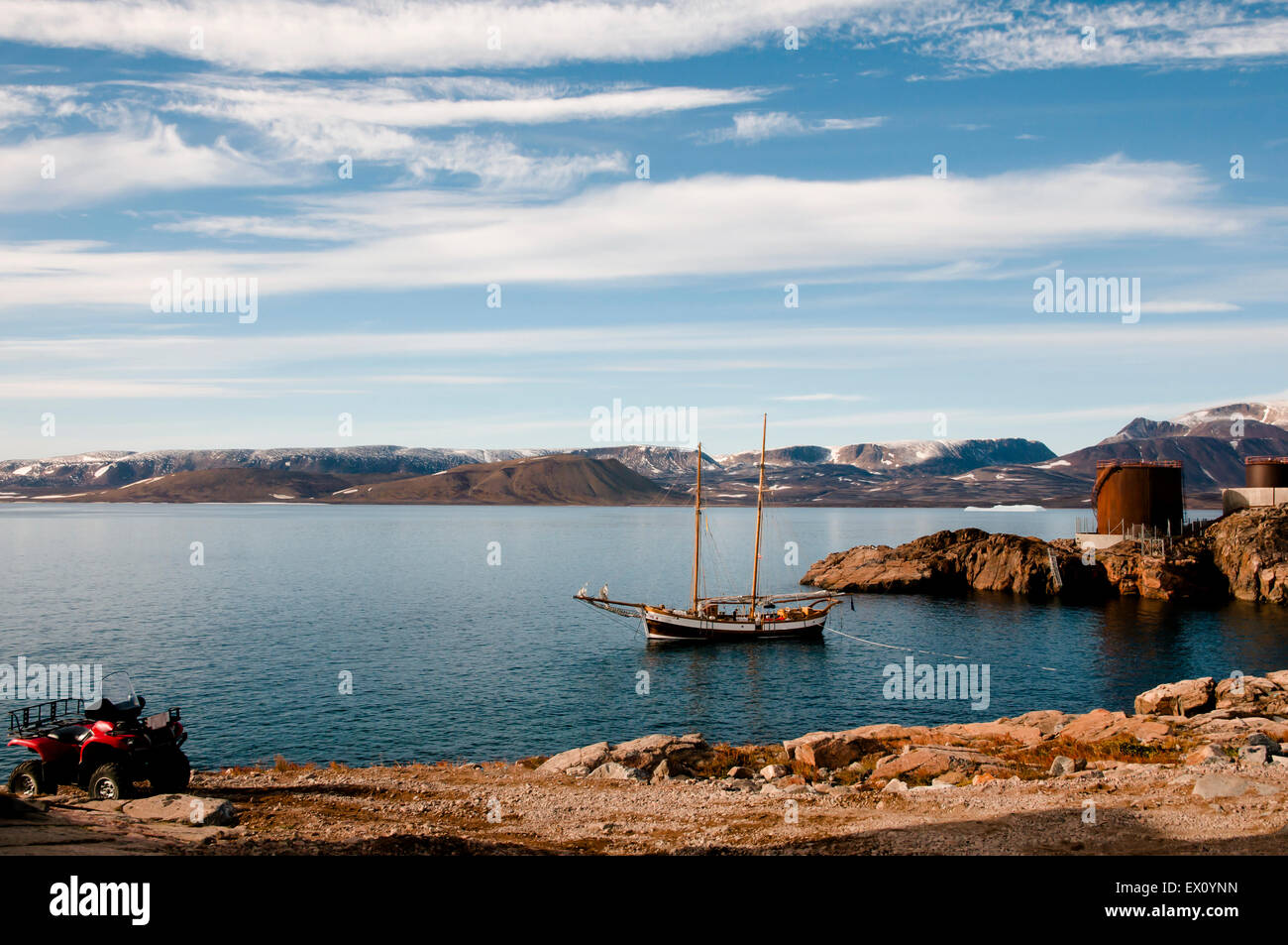 Ittoqqortoormiit Village Coastline - Greenland Stock Photo