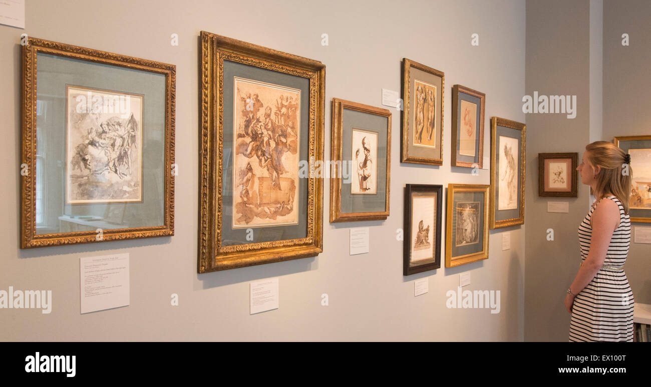 London, UK. 2 July 2015. Stephen Ongpin Fine Art. London Art Week 2015 celebrates the exceptional riches and unparalleled expertise available within the galleries of Mayfair and St. James’s. Over 40 leading art galleries and three auction houses, including a selection of international galleries, will showcase an impressive array of paintings, drawings, sculpture, and works of art, from antiquity to the 20th century from 3 to 10 July 2015. Photo: Bettina Strenske Stock Photo