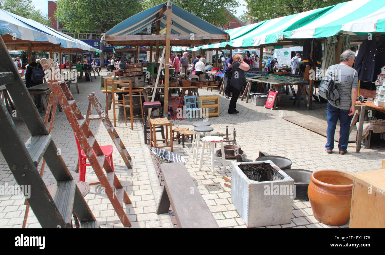 A vintage market in Chesterfield, Derbyshire England UK Stock Photo Alamy
