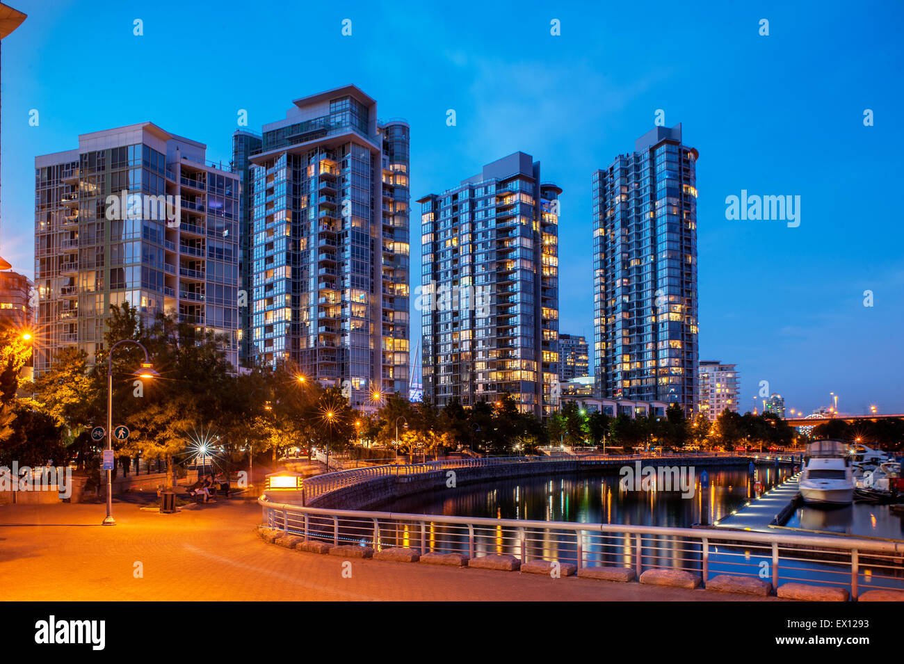 Residential apartment towers in Vancouver's Yaletown Neighbourhood