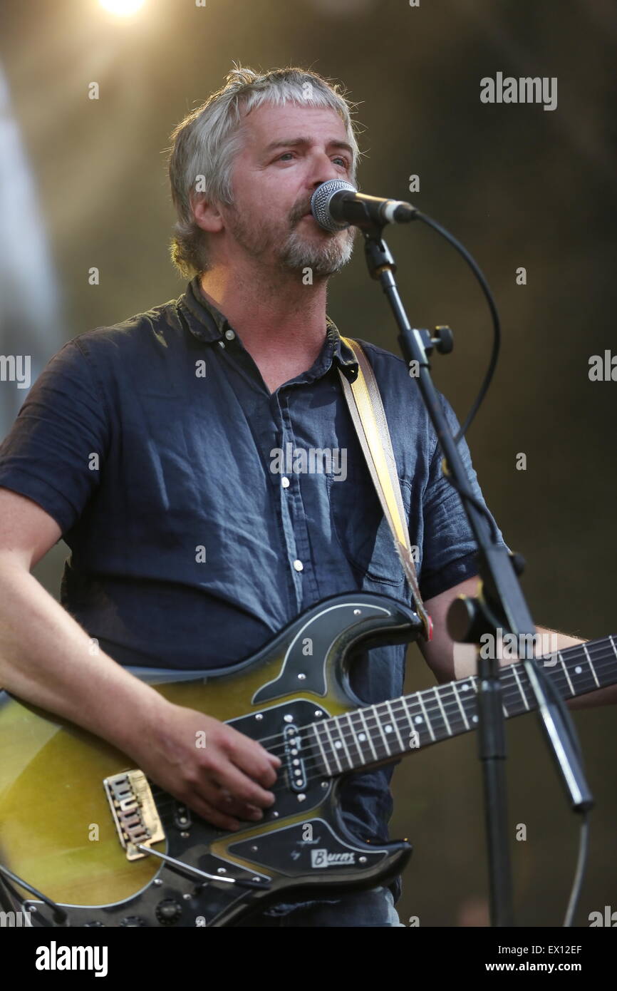 Manchester, UK. 3rd July, 2015. Manchester band I Am Kloot perform live at the Summer In The City event at Castlefield Bowl. © Alamy Live News/ © Simon Newbury/Alamy Live News Credit:  Simon Newbury/Alamy Live News Stock Photo