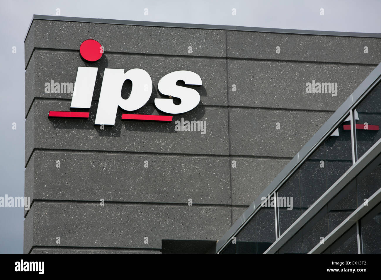 A logo sign outside of a facility occupied by Integrated Project Services (IPS) in Blue Bell, Pennsylvania. Stock Photo
