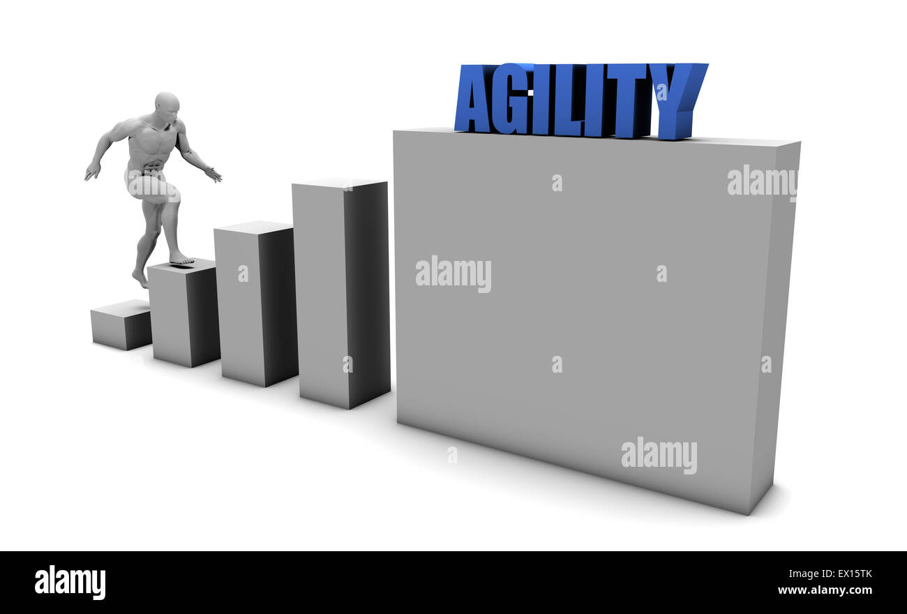 Improve Your Agility and Increase or Reach Your Goal Stock Photo