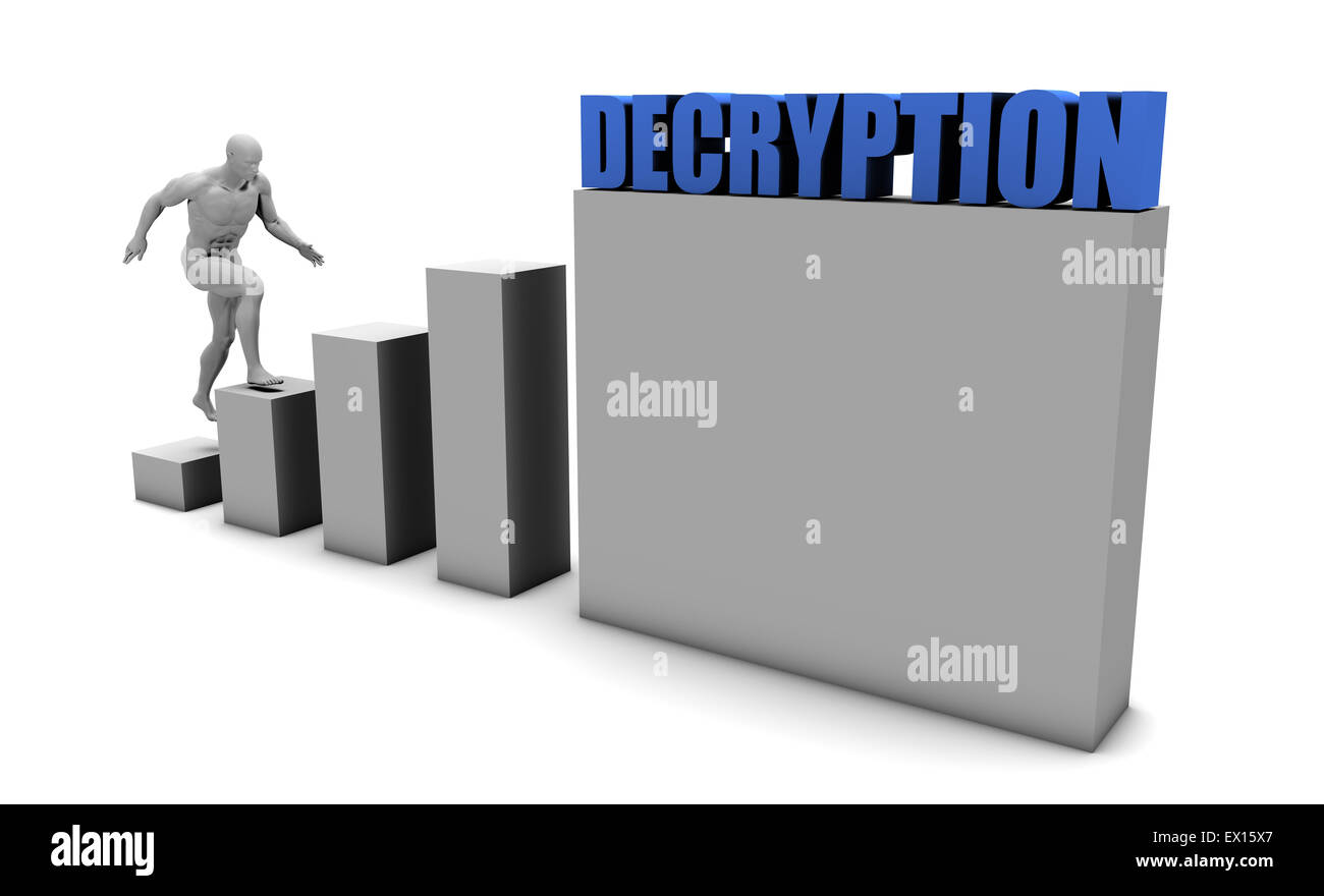 Improve Your Decryption and Increase or Reach Your Goal Stock Photo