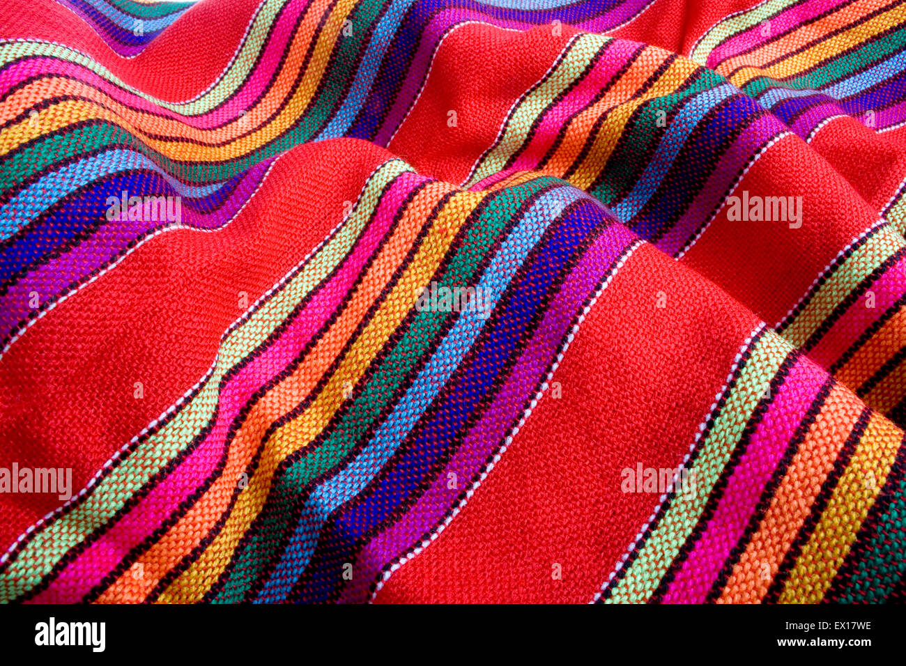 Close up of mexican colorful traditional fabric Stock Photo Alamy